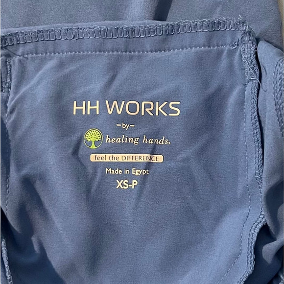 HH Works By Healing‎ Hands Scrub Pants Blue Size XSmall Petite - Picture 5 of 11